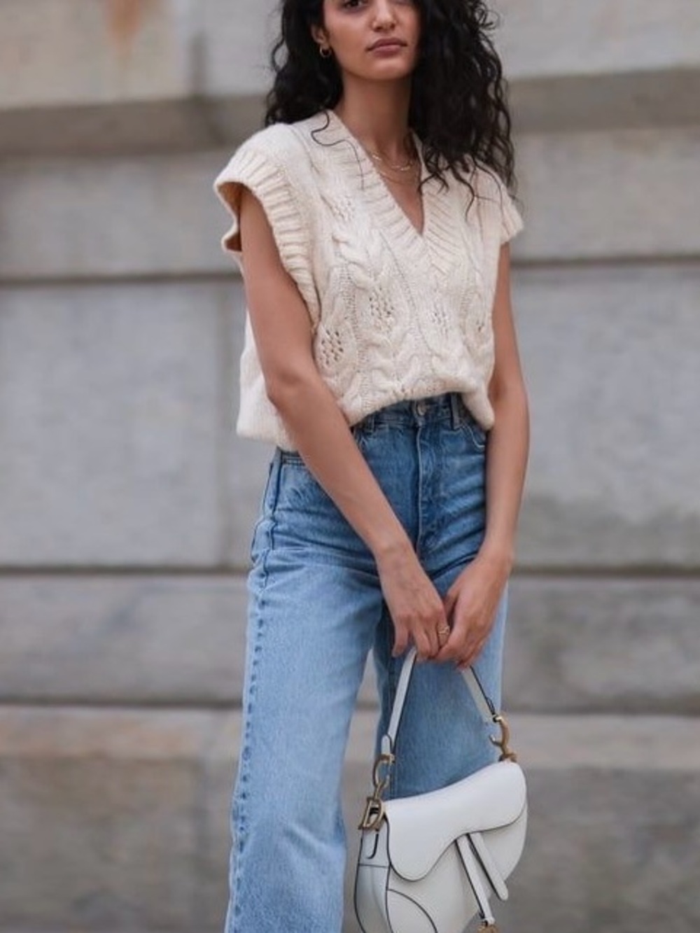 Sunday Best White cropped Vest